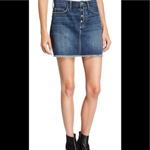 Current/Elliott The Exposed Fly 5-pocket Mini Skirt In Bermuda